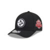 Pittsburgh Steelers Tonal Logo Oval Side Patch Snapback Cap in Black