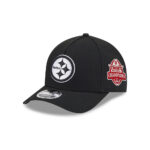 Pittsburgh Steelers Tonal Logo Oval Side Patch Snapback Cap in Black