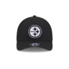 Pittsburgh Steelers Tonal Logo Oval Side Patch Snapback Cap in Black
