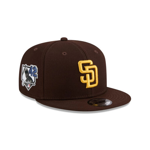 San Diego Padres 42 Tribute Snapback in Brown