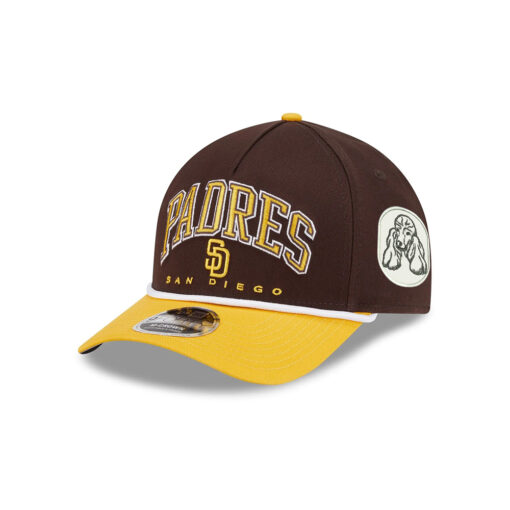 San Diego Padres Arch M-Crown A-Frame Snapback in Brown