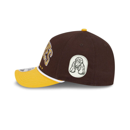San Diego Padres Arch M-Crown A-Frame Snapback in Brown
