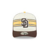 San Diego Padres Banner Mesh Snapback in Brown