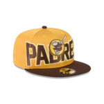 San Diego Padres Bold Satin Fitted Cap in Yellow
