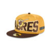 San Diego Padres Bold Satin Fitted Cap in Yellow