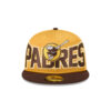 San Diego Padres Bold Satin Fitted Cap in Yellow