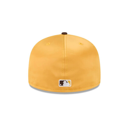 San Diego Padres Bold Satin Fitted Cap in Yellow