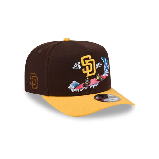 San Diego Padres Cartoon A-Frame Snapback in Brown