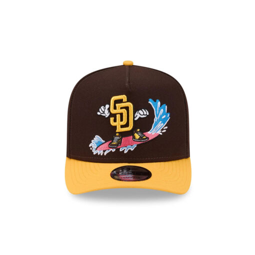 San Diego Padres Cartoon A-Frame Snapback in Brown