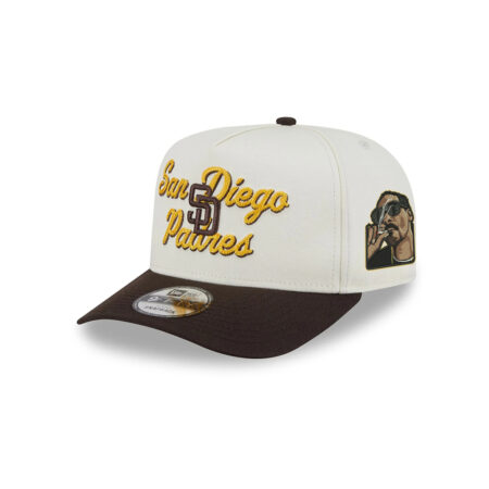 San Diego Padres Chainstitch A-Frame Snapback in White