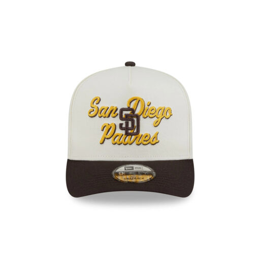 San Diego Padres Chainstitch A-Frame Snapback in White