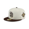 San Diego Padres Chrome Fitted Cap in Chrome White