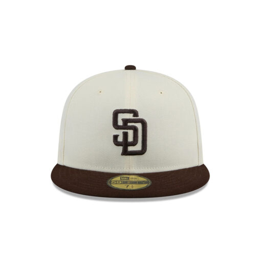 San Diego Padres Chrome Fitted Cap in Chrome White