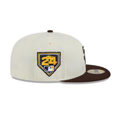 San Diego Padres Chrome Fitted Cap in Chrome White