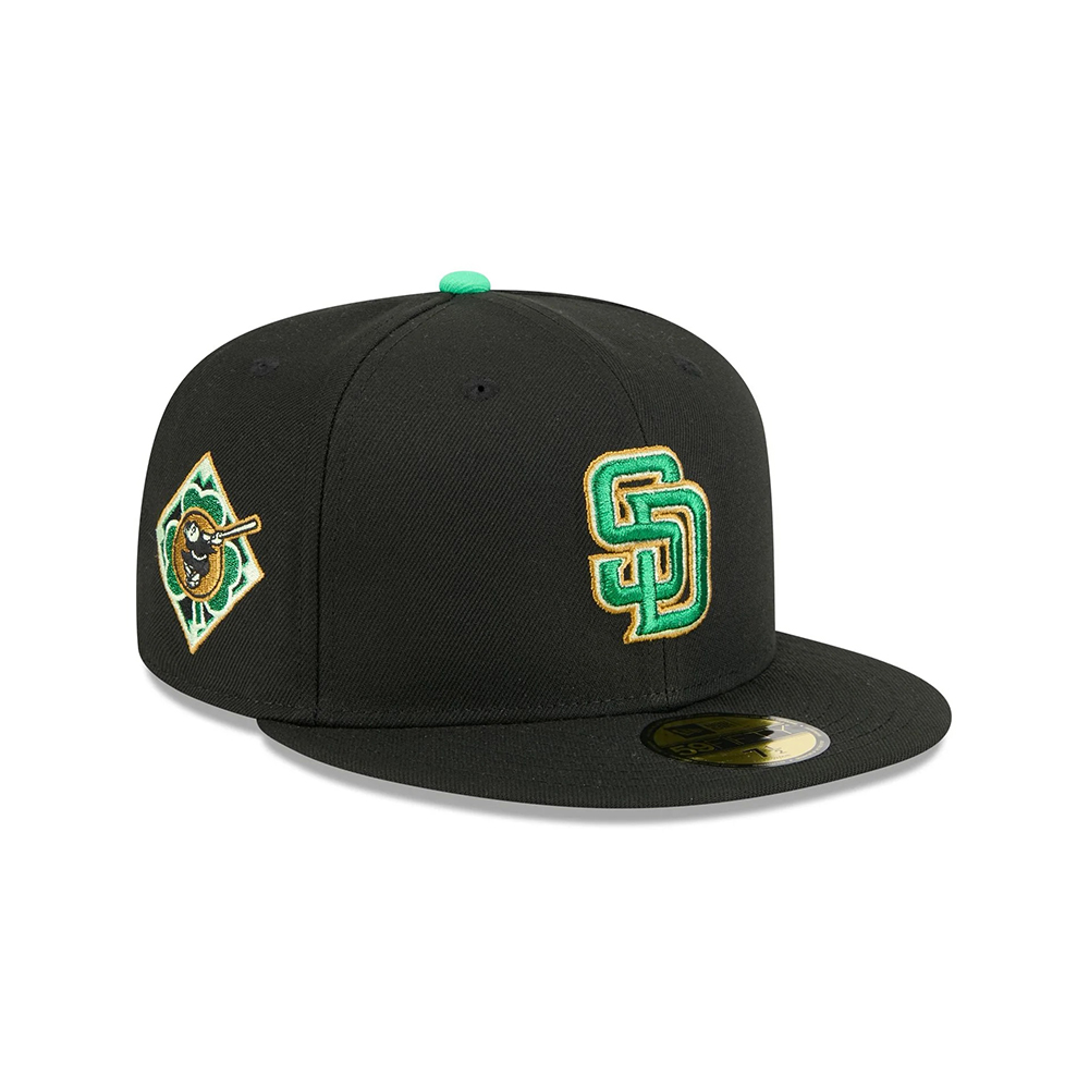 San Diego Padres Clover Tribute Fitted Cap in Black San Diego Padres Clover Tribute Fitted Cap in Black