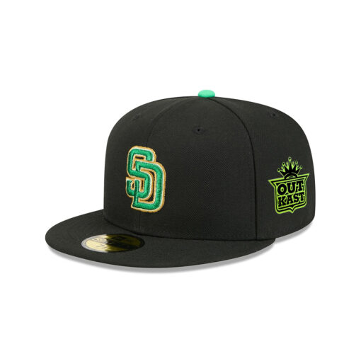 San Diego Padres Clover Tribute Fitted Cap in Black San Diego Padres Clover Tribute Fitted Cap in Black