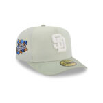 San Diego Padres Crinkle A-Frame Fitted Cap in Light Grey