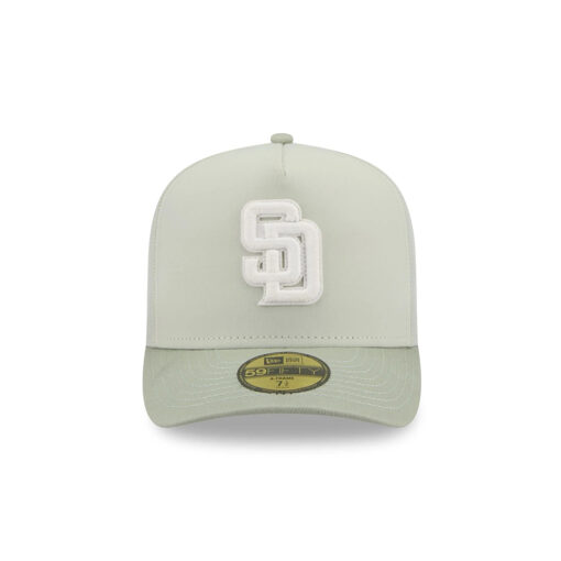 San Diego Padres Crinkle A-Frame Fitted Cap in Light Grey