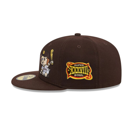 San Diego Padres Mascot Duo Fitted Cap in Brown