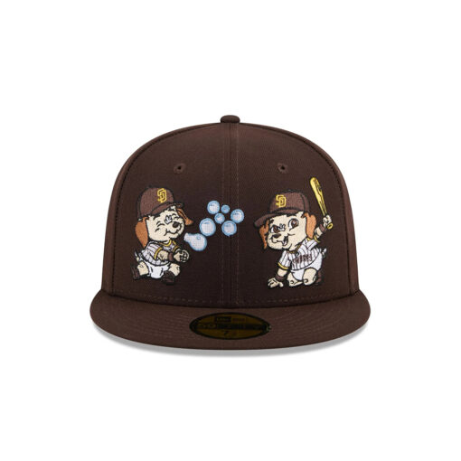 San Diego Padres Mascot Duo Fitted Cap in Brown