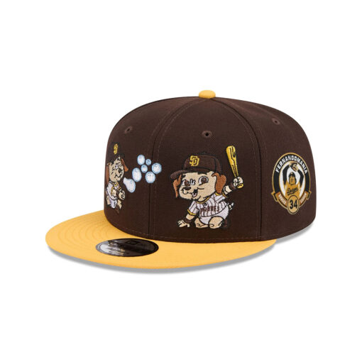 San Diego Padres Mascot Duo Snapback in Brown