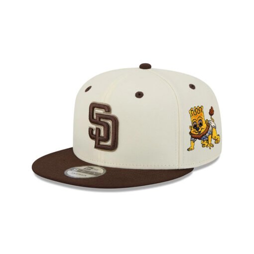 San Diego Padres Mascot Pin Snapback in Cream