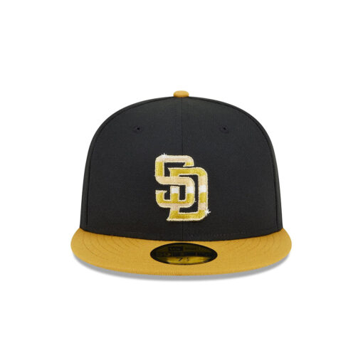 San Diego Padres Metallic Gold Logo Fitted Cap