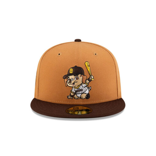 San Diego Padres Mini Mascot Fitted Cap in Brown