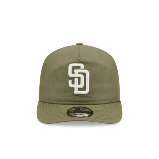 San Diego Padres Nylon Adjustable Cap in Olive Green