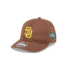 San Diego Padres Nylon Retro Crown A-Frame Snapback in Brown