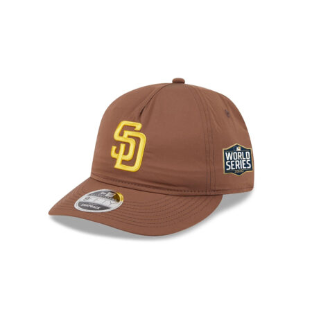 San Diego Padres Nylon Retro Crown A-Frame Snapback in Brown