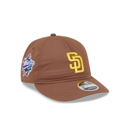San Diego Padres Nylon Retro Crown A-Frame Snapback in Brown