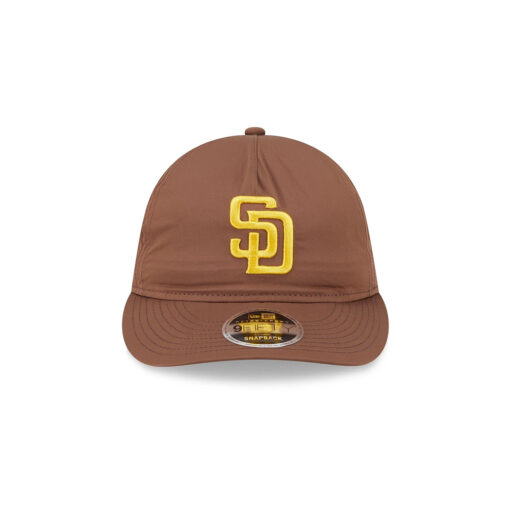 San Diego Padres Nylon Retro Crown A-Frame Snapback in Brown