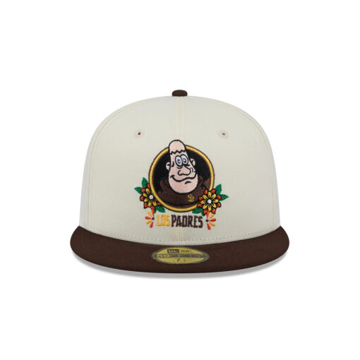 San Diego Padres Sugar Skull Mascot Fitted Cap in White