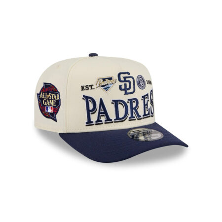 San Diego Padres Triple Mark A-Frame Snapback in Chrome White
