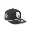 San Diego Padres Two-Tone Rope Snapback in Black/White
