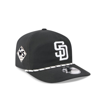 San Diego Padres Two-Tone Rope Snapback in Black White