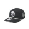San Diego Padres Two-Tone Rope Snapback in Black/White