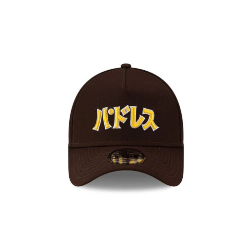 San Diego Padres x Hyperfly Japanese Script A-Frame Snapback in Brown