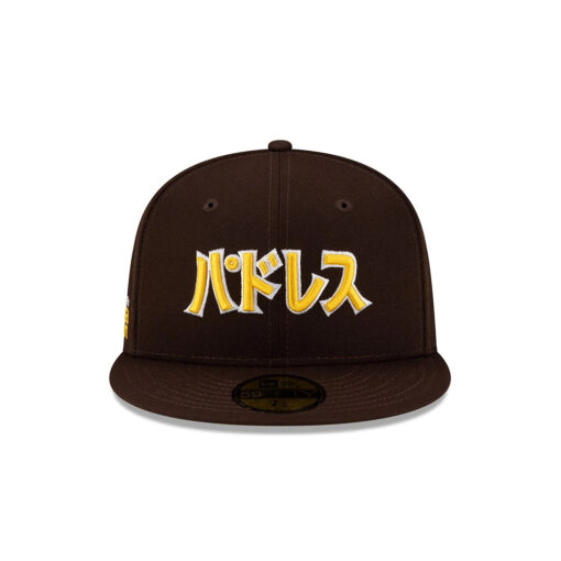 San Diego Padres x Hyperfly Japanese Script Fitted Cap in Brown