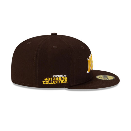 San Diego Padres x Hyperfly Japanese Script Fitted Cap in Brown