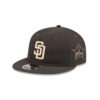 San Diego Padres x Three Looms Nylon Retro Crown Adjustable Cap in Black