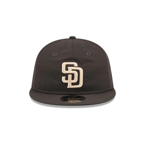 San Diego Padres x Three Looms Nylon Retro Crown Adjustable Cap in Black