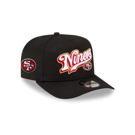 San Francisco 49ers Born Raised Script A-Frame Snapback Cap in Black