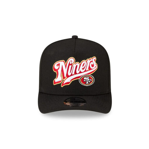 San Francisco 49ers Born Raised Script A-Frame Snapback Cap in Black