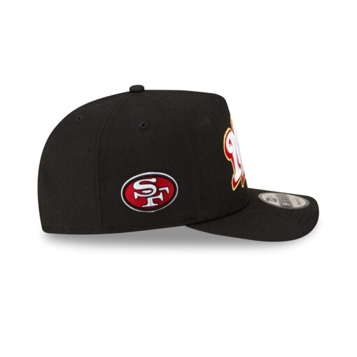 San Francisco 49ers Born Raised Script A-Frame Snapback Cap in Black