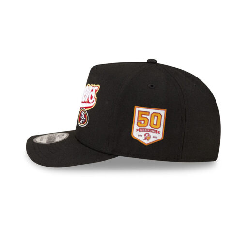 San Francisco 49ers Born Raised Script A-Frame Snapback Cap in Black