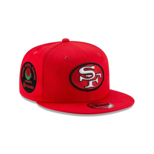 San Francisco 49ers Bowl Side Patch Snapback Cap in Red