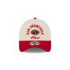 San Francisco 49ers Chrome Arched Logo A-Frame Snapback Cap in White