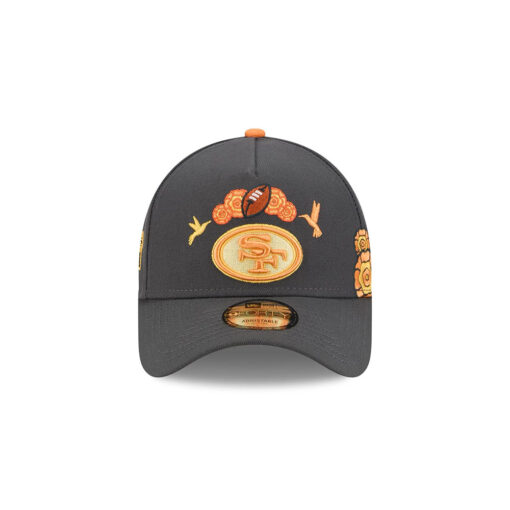 San Francisco 49ers Day of the Dead A-Frame Snapback Cap in Graphite
